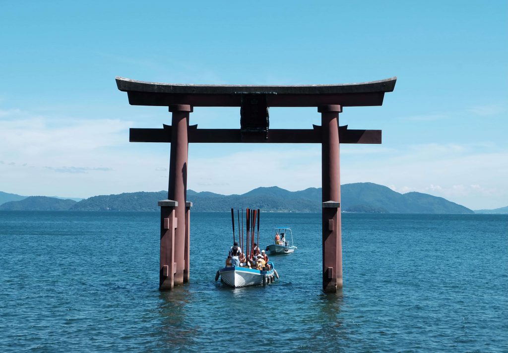 Japanese gate in water