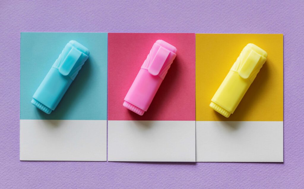 マーカーと付箋